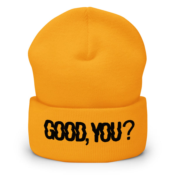 GOOD YOU TRIPPY WAVY LOGO GOLD BEANIE