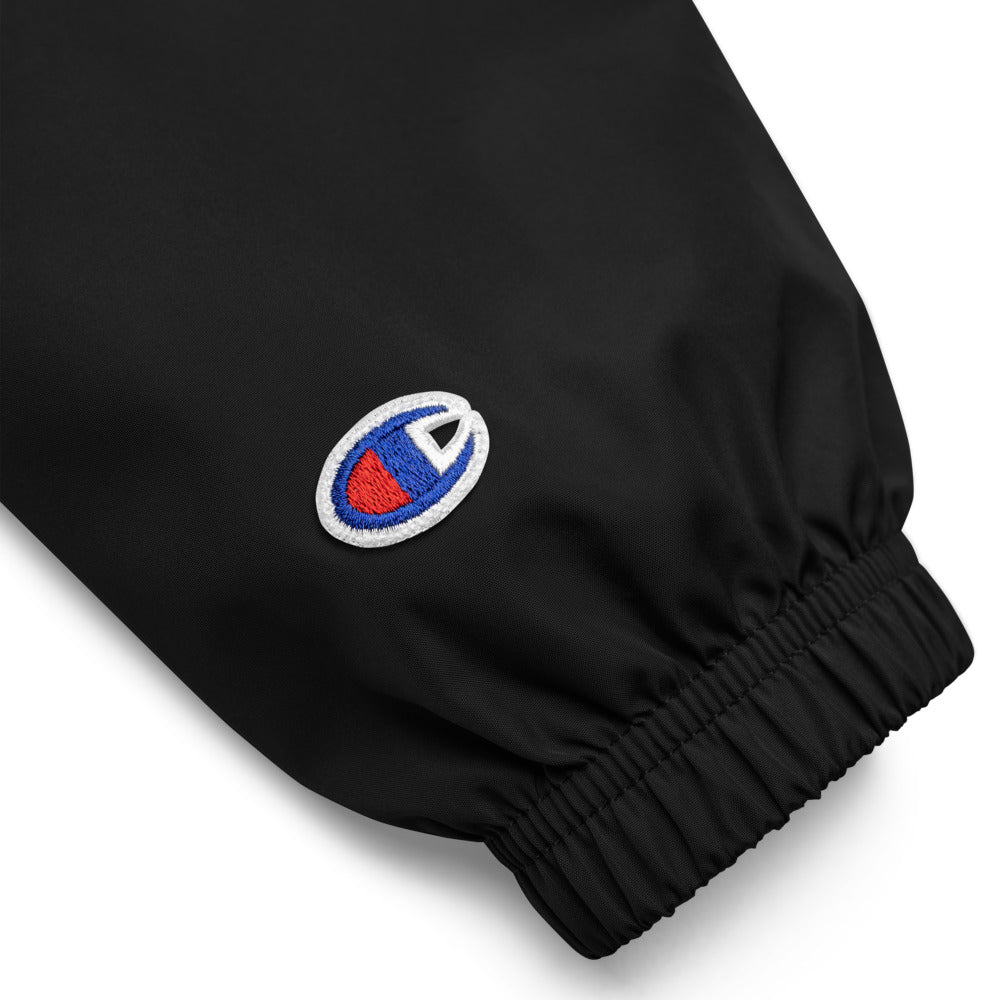 WIDOW SIGIL EMBROIDERED BLACK CHAMPION PACKABLE JACKET [limited edition]