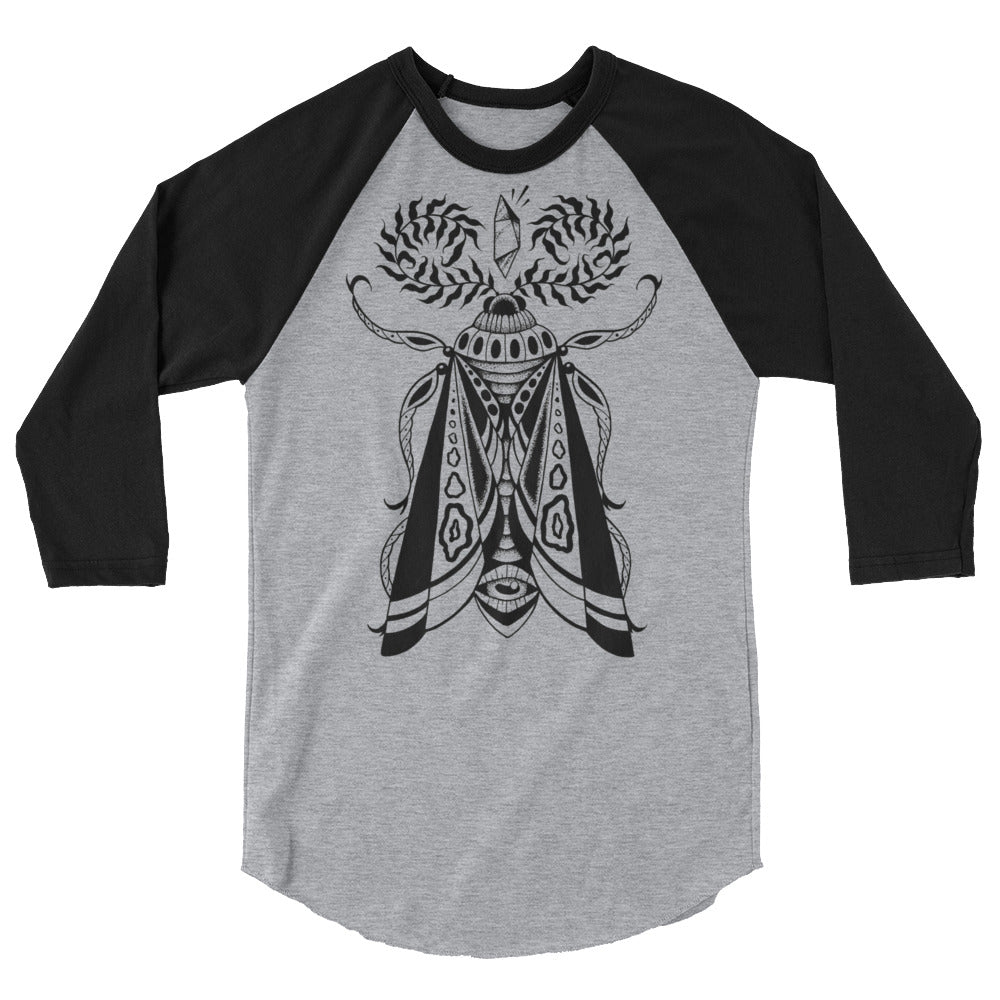 Set 4 Lyfe Apparel / Cat Siren - CRYSTALZ 3/4 SLEEVE RAGLAN - Clothing Brand - Graphic Tee - SET4LYFE Apparel