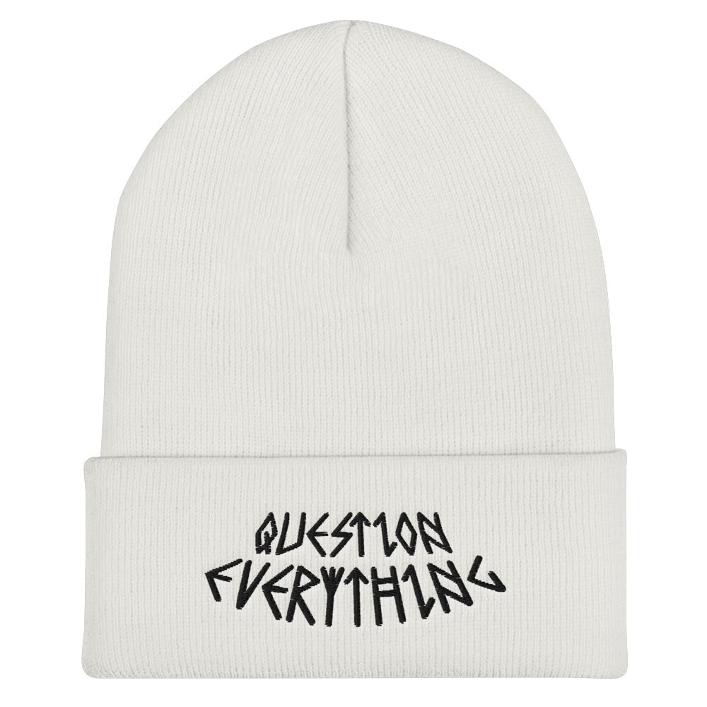 QUESTION EVERYTHING CUFFED BEANIE