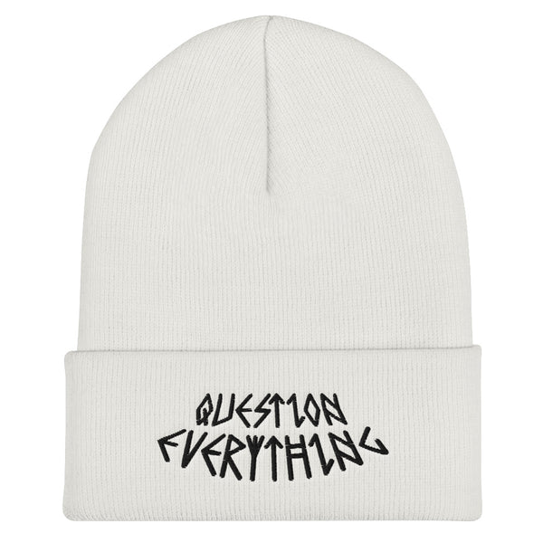 QUESTION EVERYTHING CUFFED BEANIE