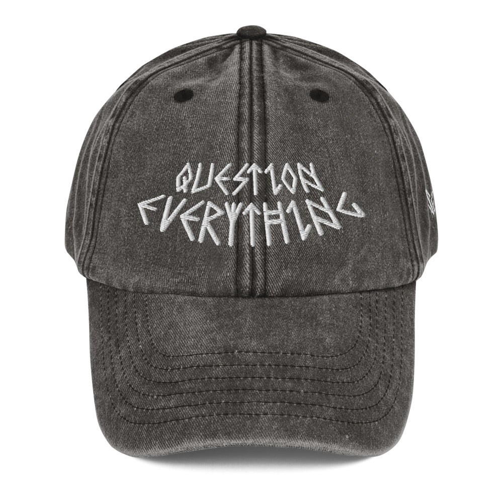 QUESTION EVERYTHING FADED VINTAGE DADDY HAT