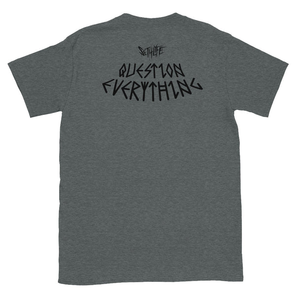 QUESTION EVERYTHING LOW KEY GRAPHIC T