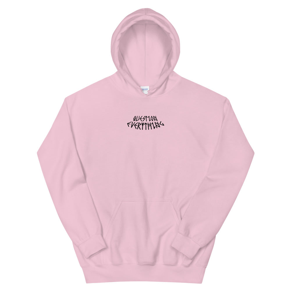 QUESTION EVERYTHING GRAPHIC HOODIE