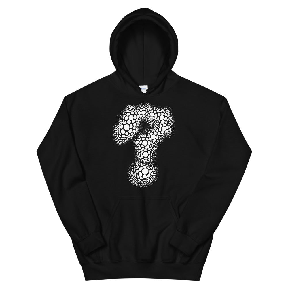 QUESTION EVERYTHING BLACK GRAPHIC HOODIE