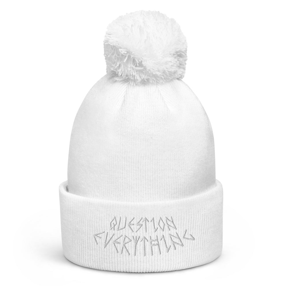 QUESTION EVERYTHING POM BEANIE