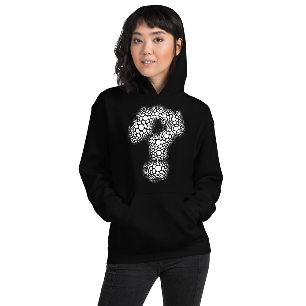 QUESTION EVERYTHING BLACK GRAPHIC HOODIE