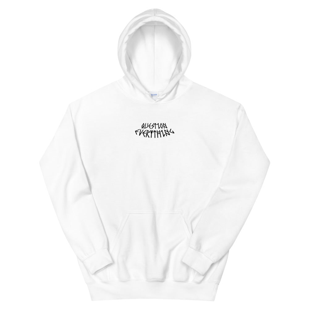 QUESTION EVERYTHING GRAPHIC HOODIE