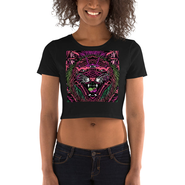 ACID TIGER GRAPHIC CROP TEE