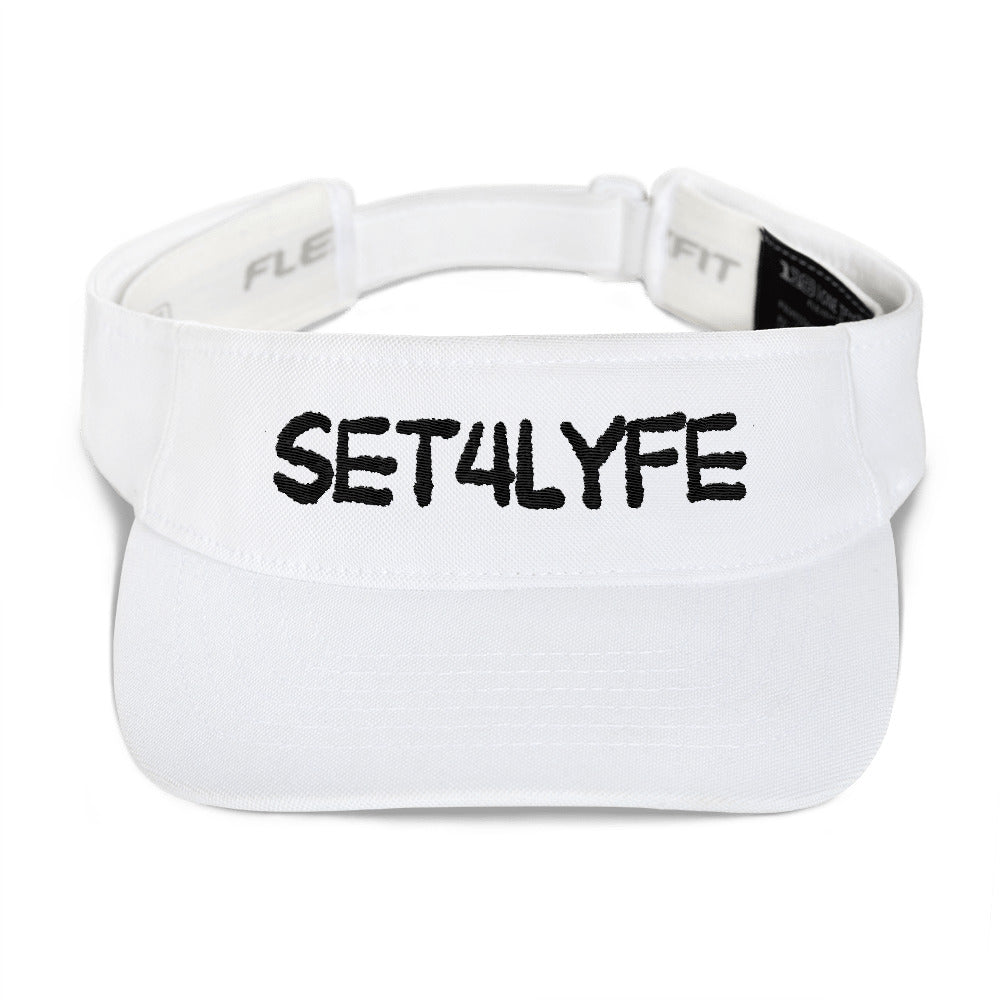 Set 4 Lyfe Apparel - CRYPT LOGO WHITE VISOR - Clothing Brand - - SET4LYFE Apparel