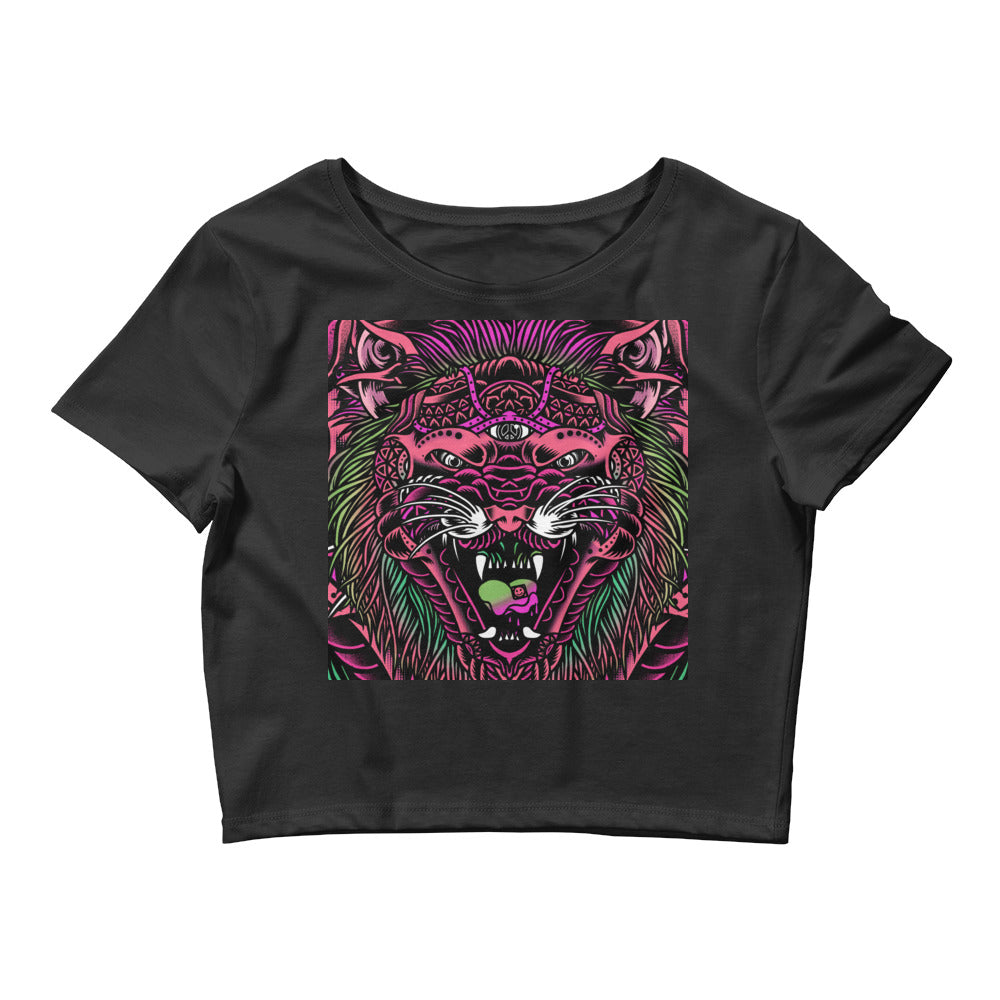 ACID TIGER GRAPHIC CROP TEE