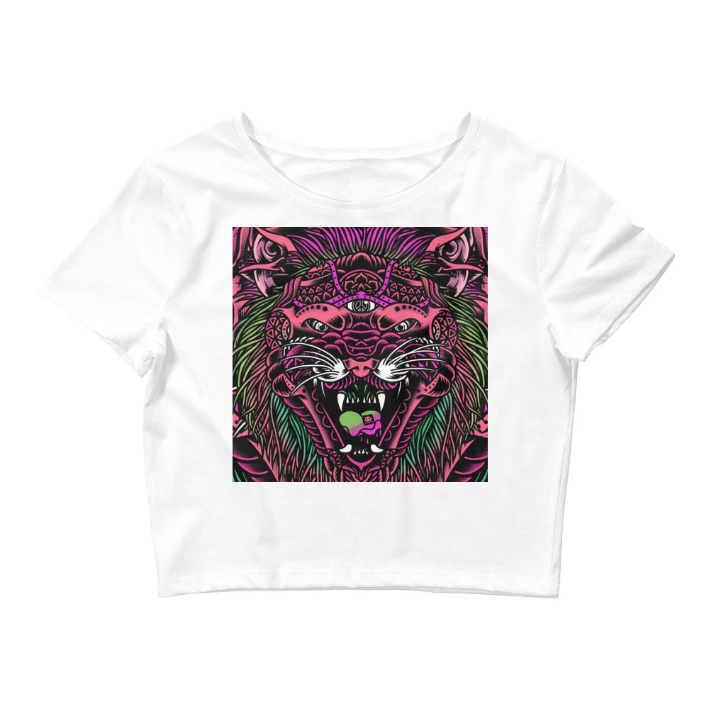 ACID TIGER GRAPHIC CROP TEE