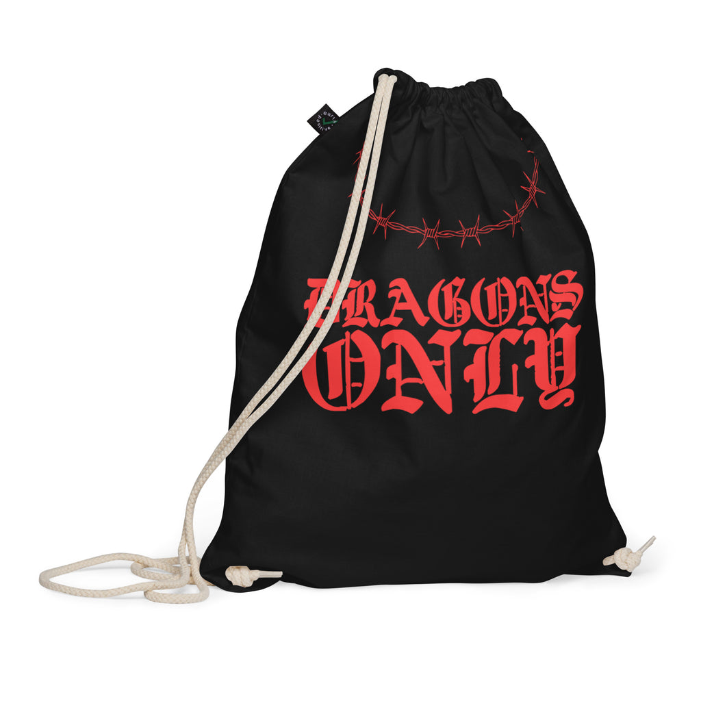 DRAGONS ONLY ORGANIC COTTON DRAWSTRING BAG