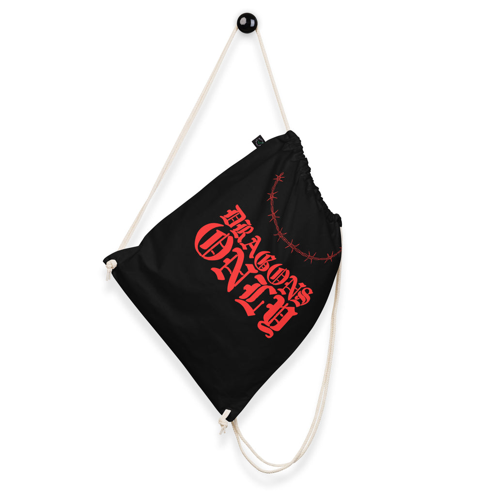 DRAGONS ONLY ORGANIC COTTON DRAWSTRING BAG