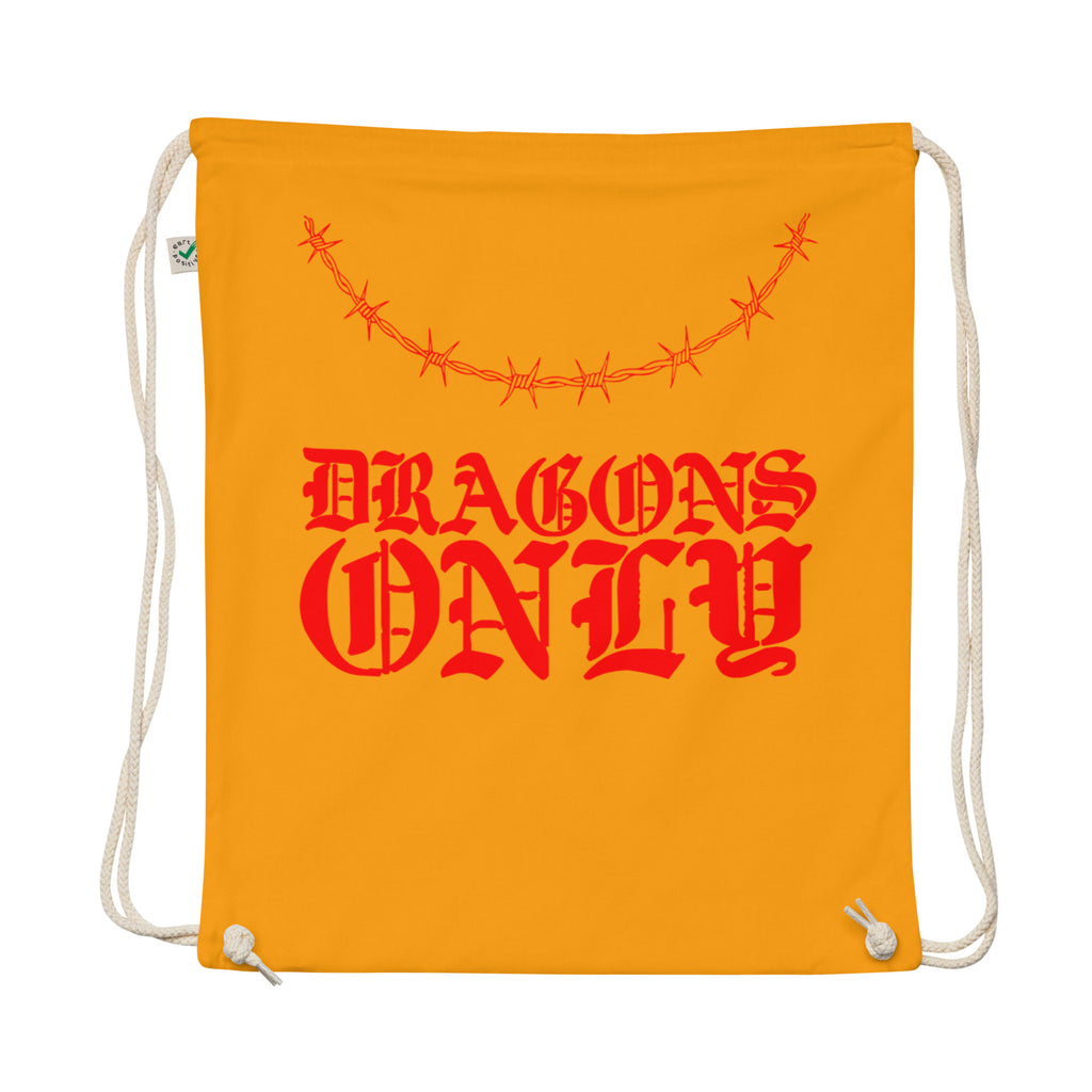 DRAGONS ONLY ORGANIC COTTON DRAWSTRING BAG