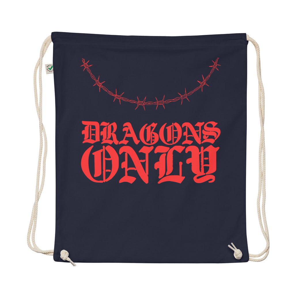 DRAGONS ONLY ORGANIC COTTON DRAWSTRING BAG