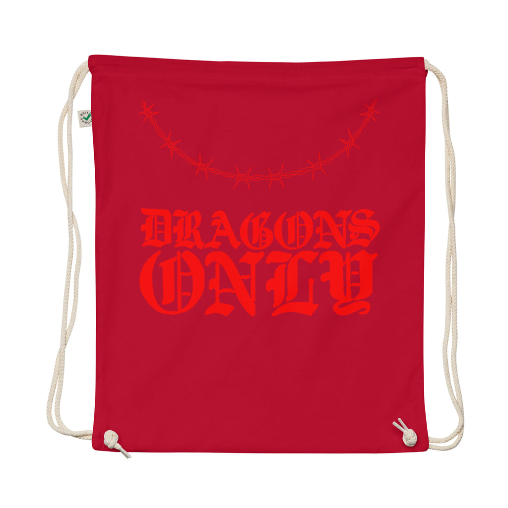 DRAGONS ONLY ORGANIC COTTON DRAWSTRING BAG