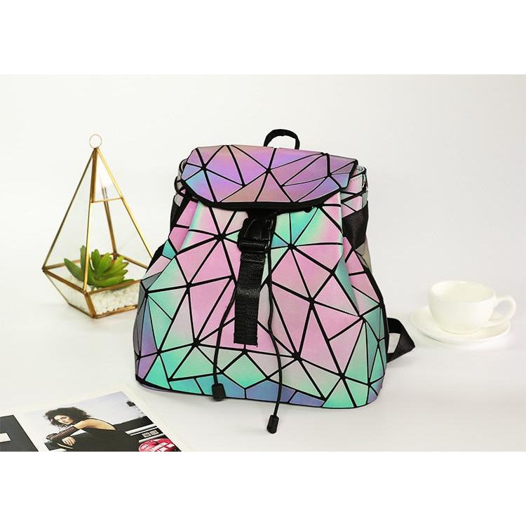 GEOMETRIC LUMINOUS LIGHT REACTIVE BACKPACK
