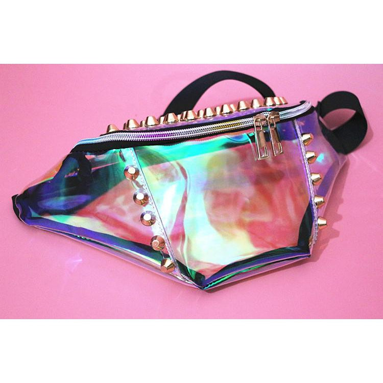 Set 4 Lyfe - STUDDED TRANSLUCENT FANNY PACK - Clothing Brand - Fanny Packs - SET4LYFE Apparel