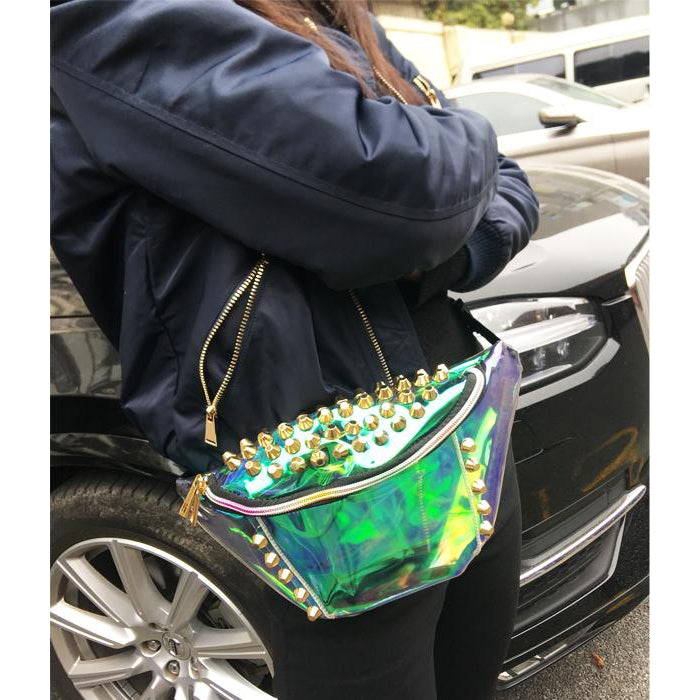 Set 4 Lyfe - STUDDED TRANSLUCENT FANNY PACK - Clothing Brand - Fanny Packs - SET4LYFE Apparel