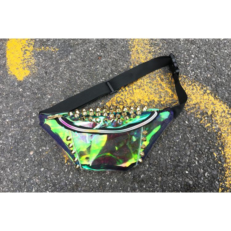 Set 4 Lyfe - STUDDED TRANSLUCENT FANNY PACK - Clothing Brand - Fanny Packs - SET4LYFE Apparel