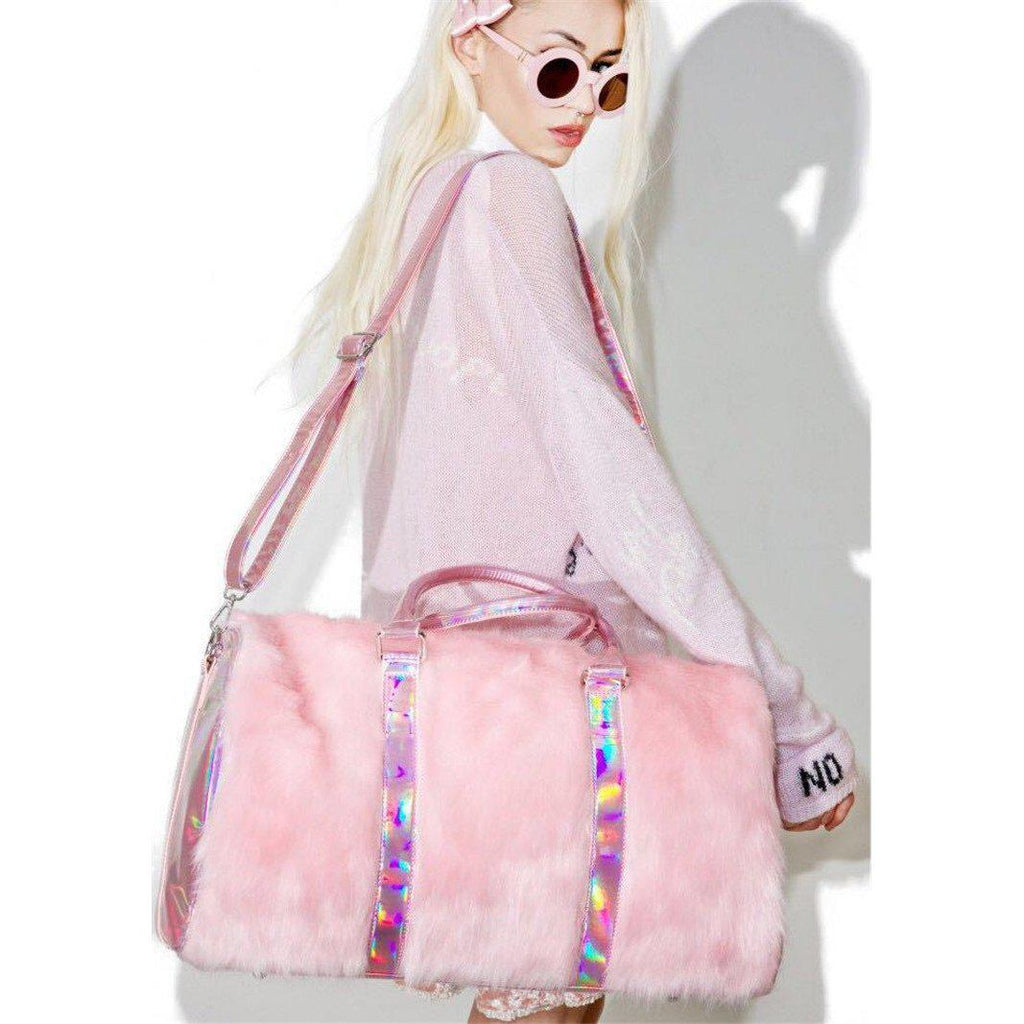 FURRY PINK DELUXE TRAVEL BAG