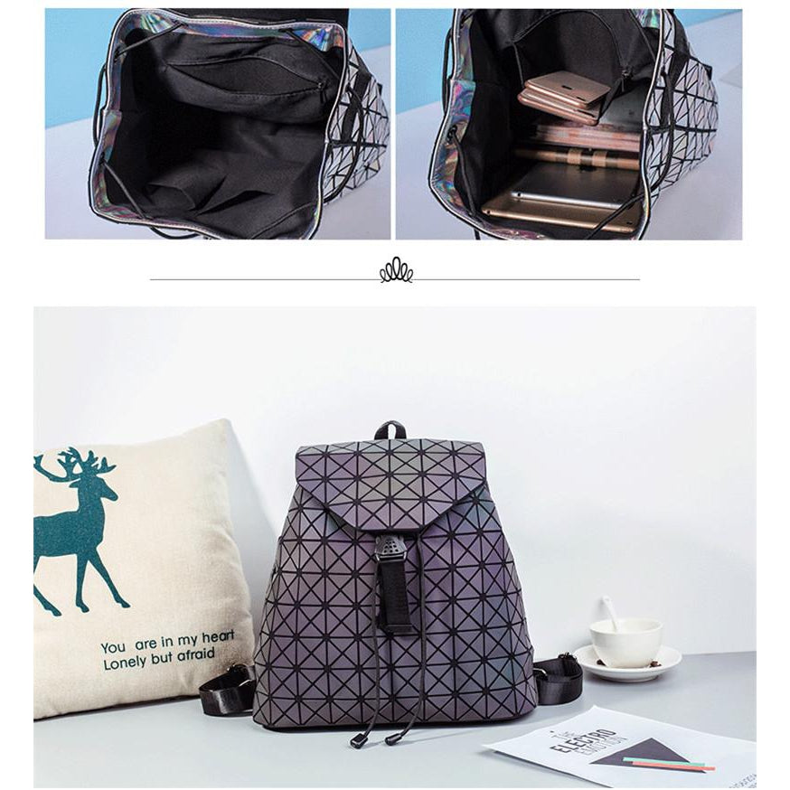 HOLOGRAPHIC LUMINOUS LIGHT REACTIVE SHOULDER BAG