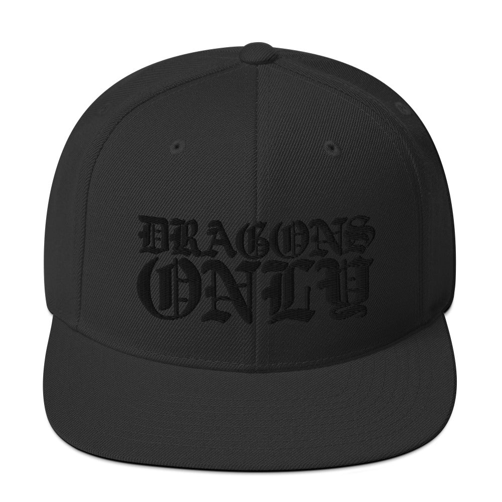 DRAGONS ONLY DARK SNAPBACK HAT