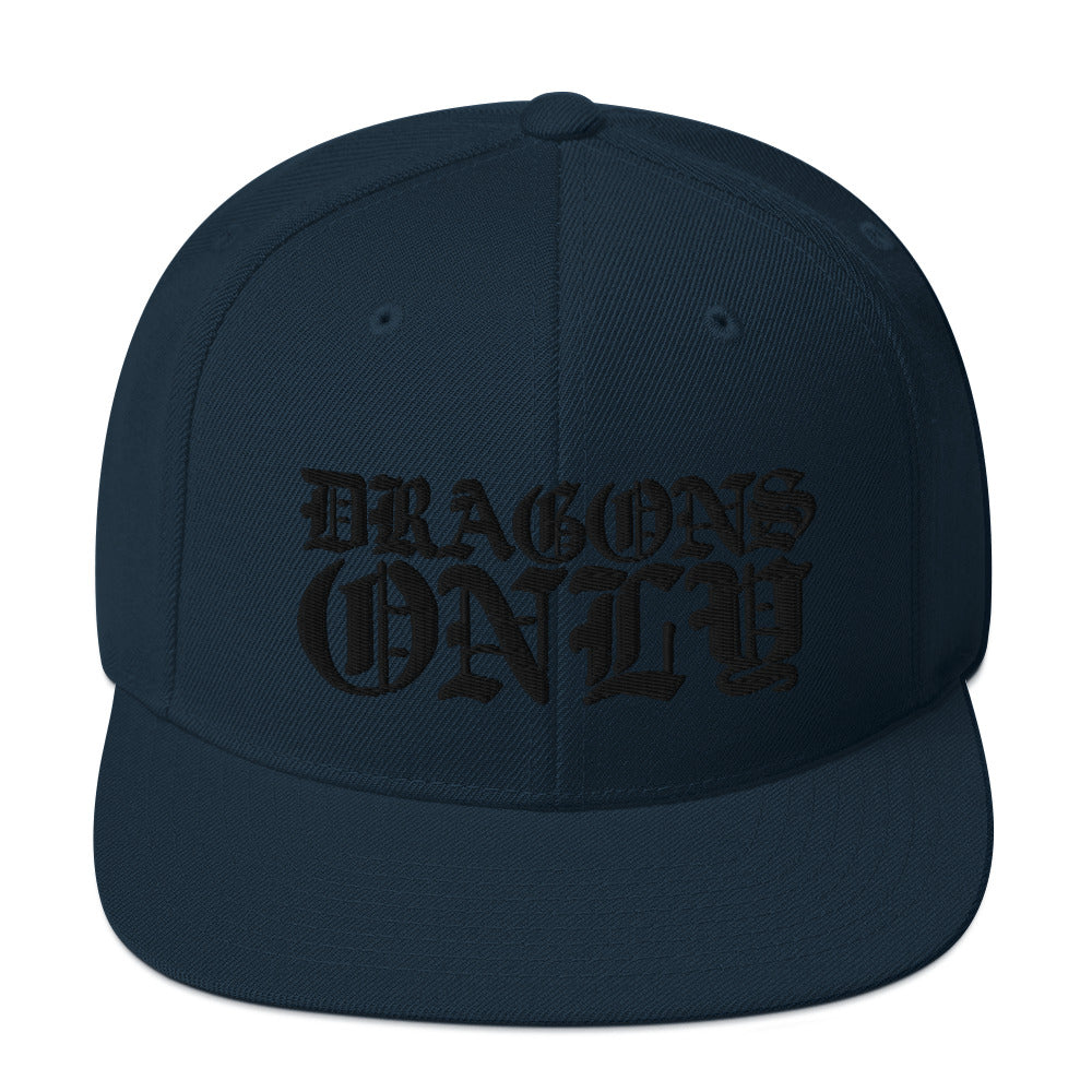 DRAGONS ONLY DARK SNAPBACK HAT