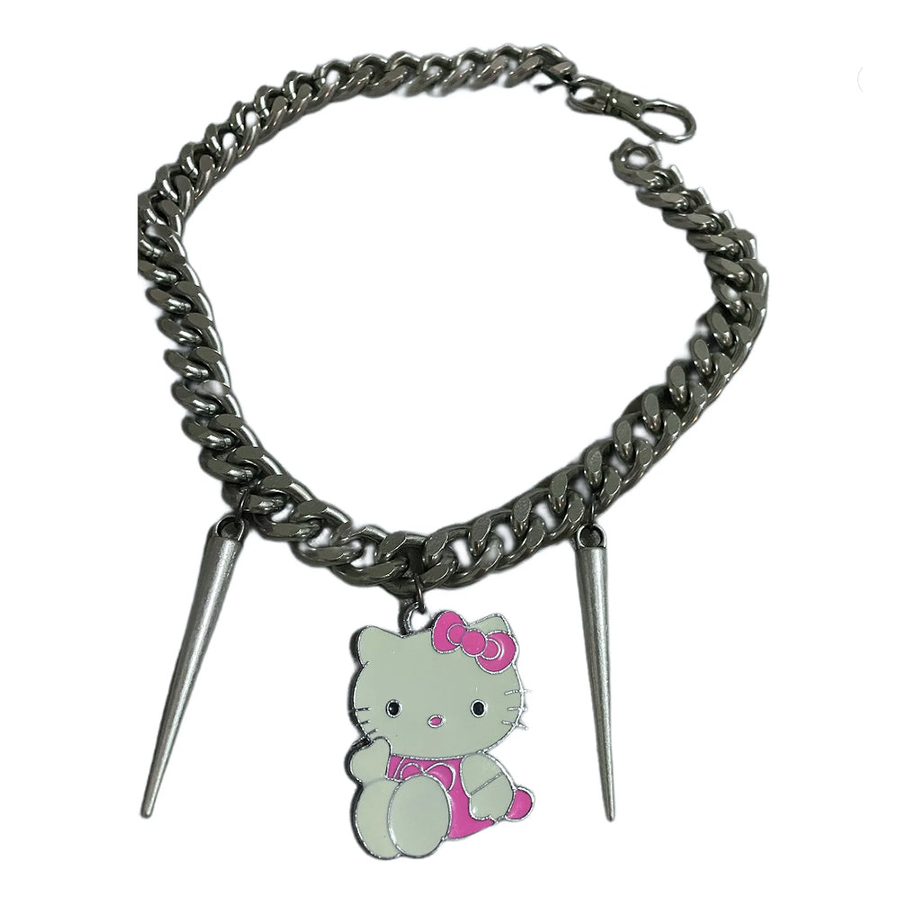 SPIKED KITTY CHAIN