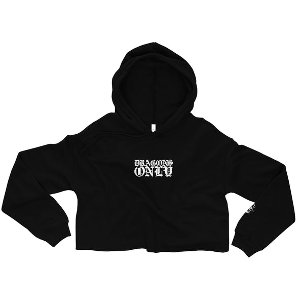 DRAGONS ONLY CROP GRAPHIC HOODIE